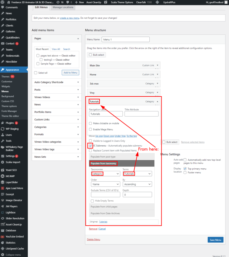 Wordpress Categories Automatically Add to Menu