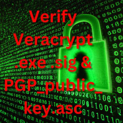 Verify Veracrypt sig exe pgp public key asc