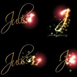 3D Graphics Ident showing Hand Writing with Sparks