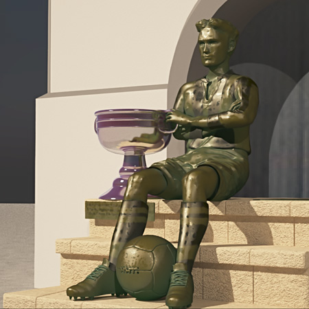 3D Animation Bronze Statue